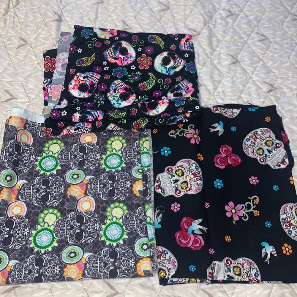 2 1/2 yards total of fabric